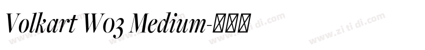 Volkart W03 Medium字体转换